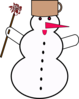 Happy Cartoon Snowman Clip Art